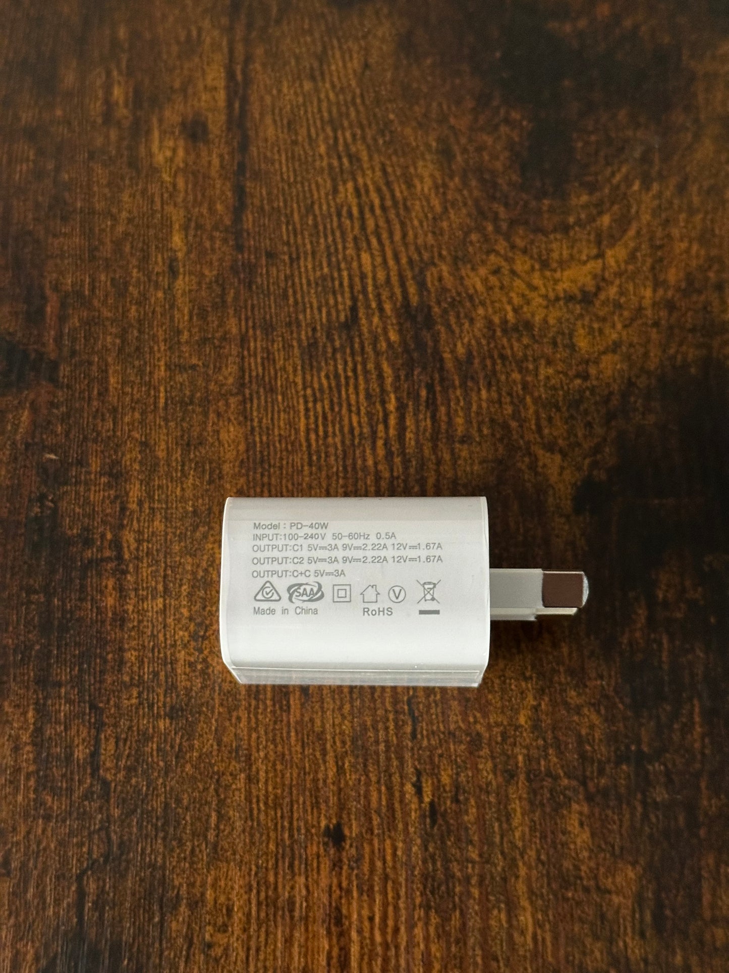 40W Fast Charging Wall Plug – Dual USB-C Ports